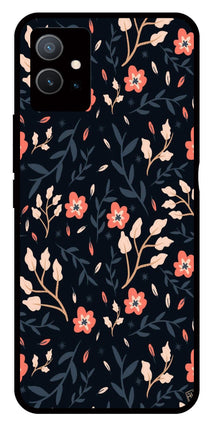 Floral Pattern Metal Mobile Case for Vivo Y33s 5G