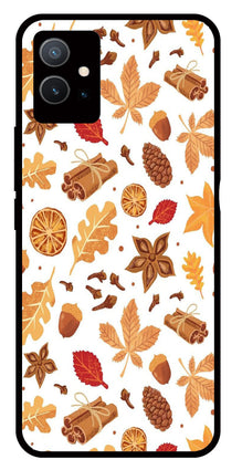 Autumn Leaf Metal Mobile Case for Vivo Y33s 5G
