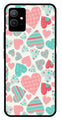 Hearts Pattern Metal Mobile Case for Vivo Y55   (Design No -22)