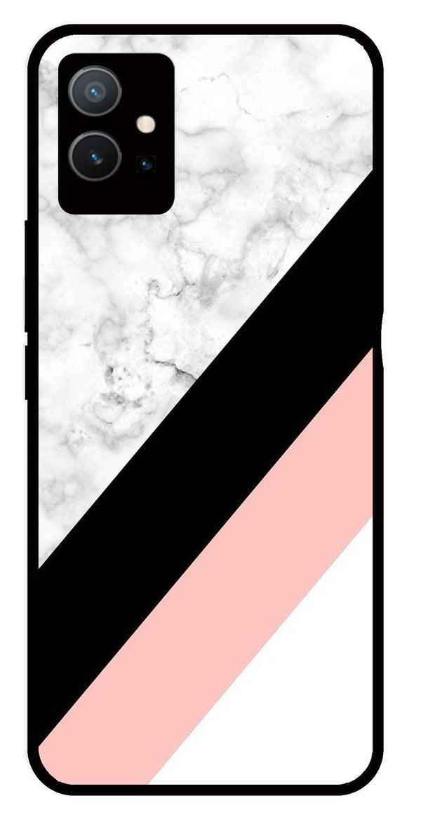 Marble Design Metal Mobile Case for Vivo Y55   (Design No -24)