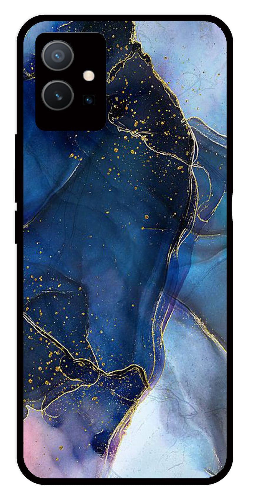 Blue Marble Metal Mobile Case for Vivo Y33s 5G   (Design No -34)