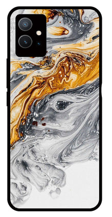 Marble Pattern Metal Mobile Case for Vivo Y33s 5G