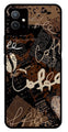 Coffee Pattern Metal Mobile Case for Vivo Y33s 5G   (Design No -37)
