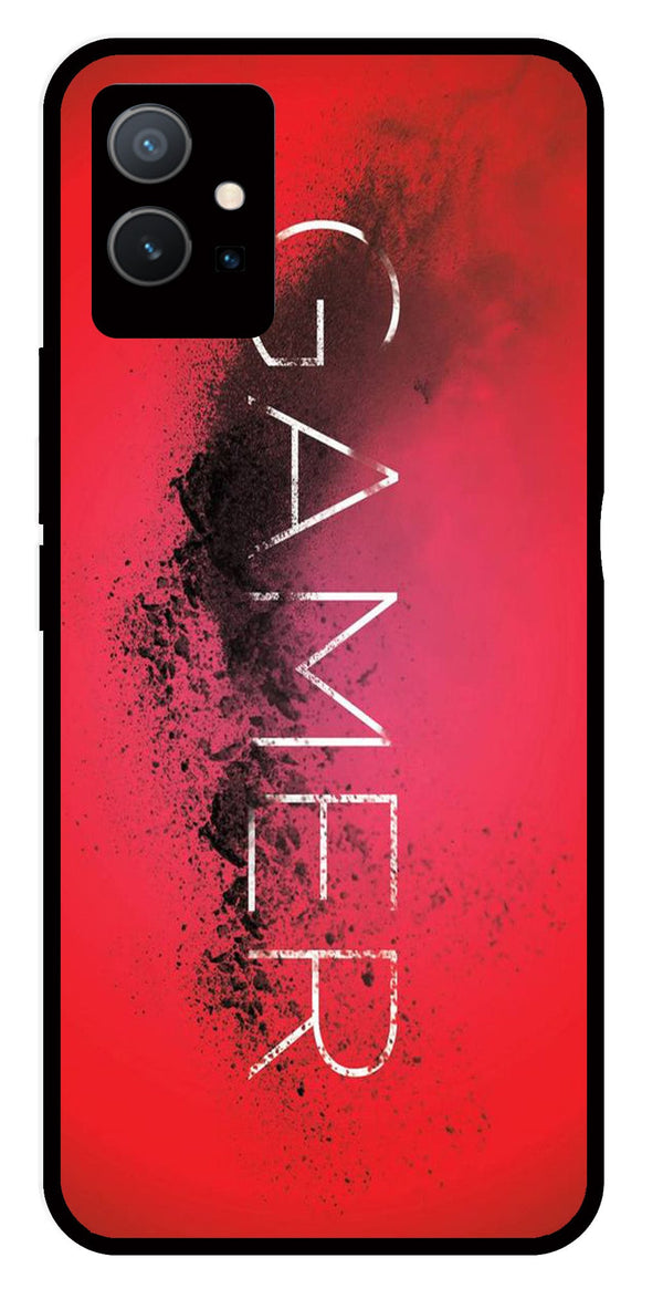 Gamer Pattern Metal Mobile Case for Vivo Y33s 5G   (Design No -41)