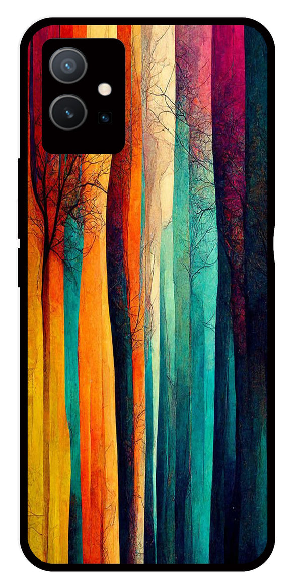 Modern Art Colorful Metal Mobile Case for Vivo Y33s 5G   (Design No -47)
