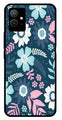 Flower Leaves Design Metal Mobile Case for Vivo Y55   (Design No -50)