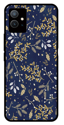 Floral Pattern  Metal Mobile Case for Vivo Y33s 5G