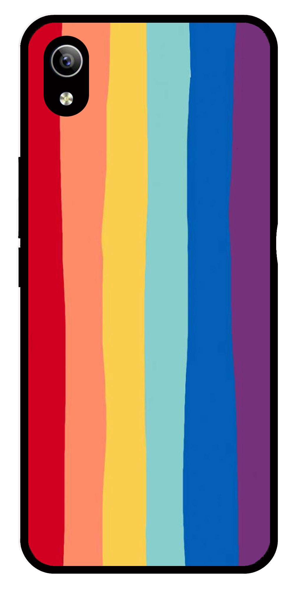 Rainbow MultiColor Metal Mobile Case for Vivo Y90   (Design No -03)