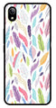 Colorful Feathers Metal Mobile Case for Vivo Y90   (Design No -06)