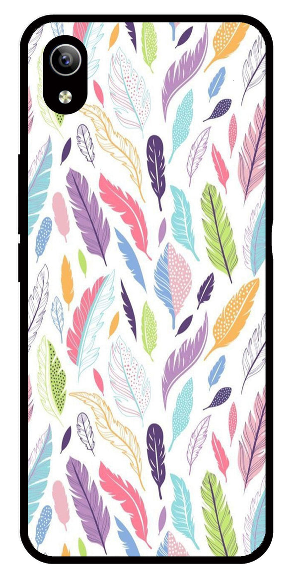 Colorful Feathers Metal Mobile Case for Vivo Y90   (Design No -06)