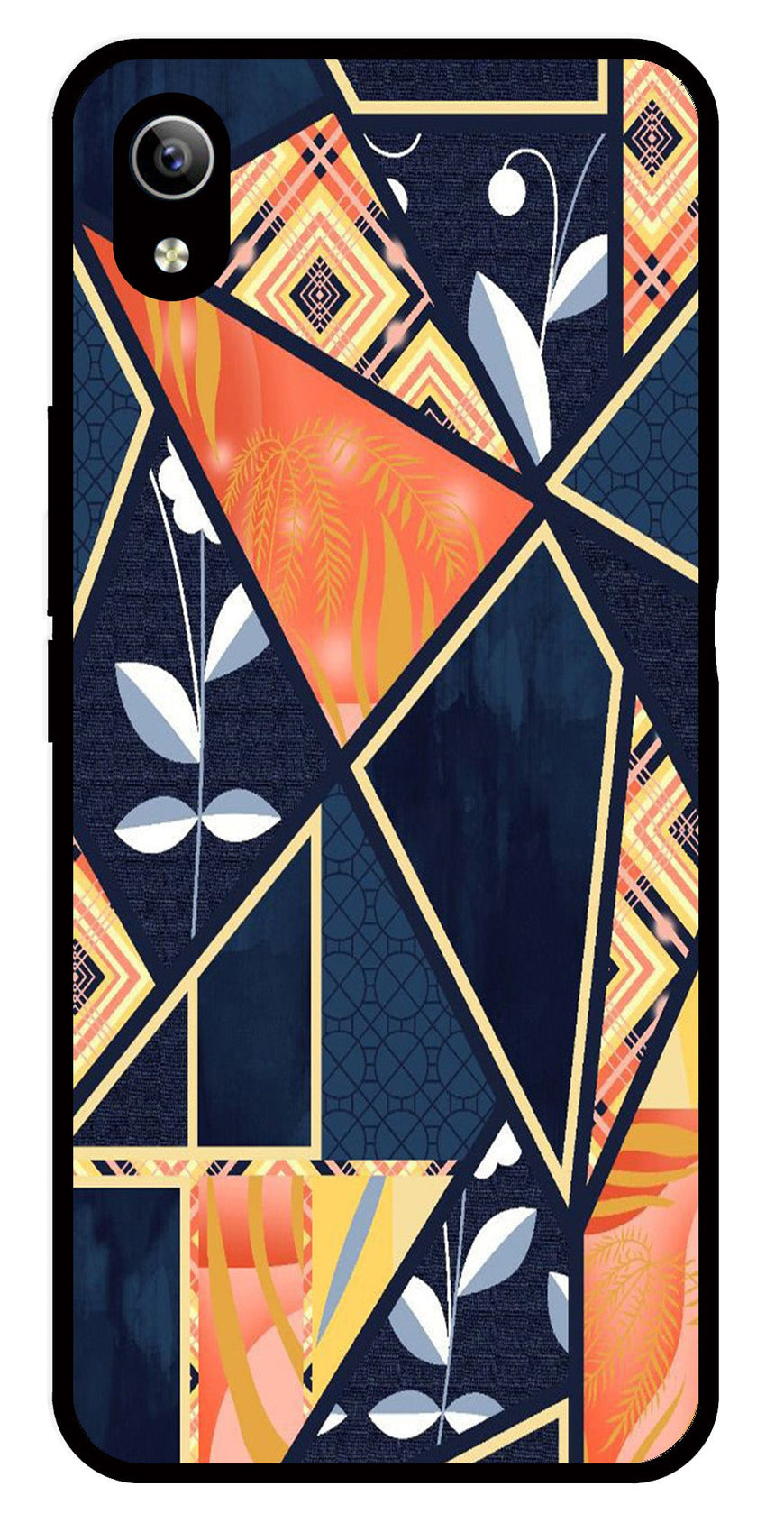 Marble Design Metal Mobile Case for Vivo Y91i   (Design No -07)