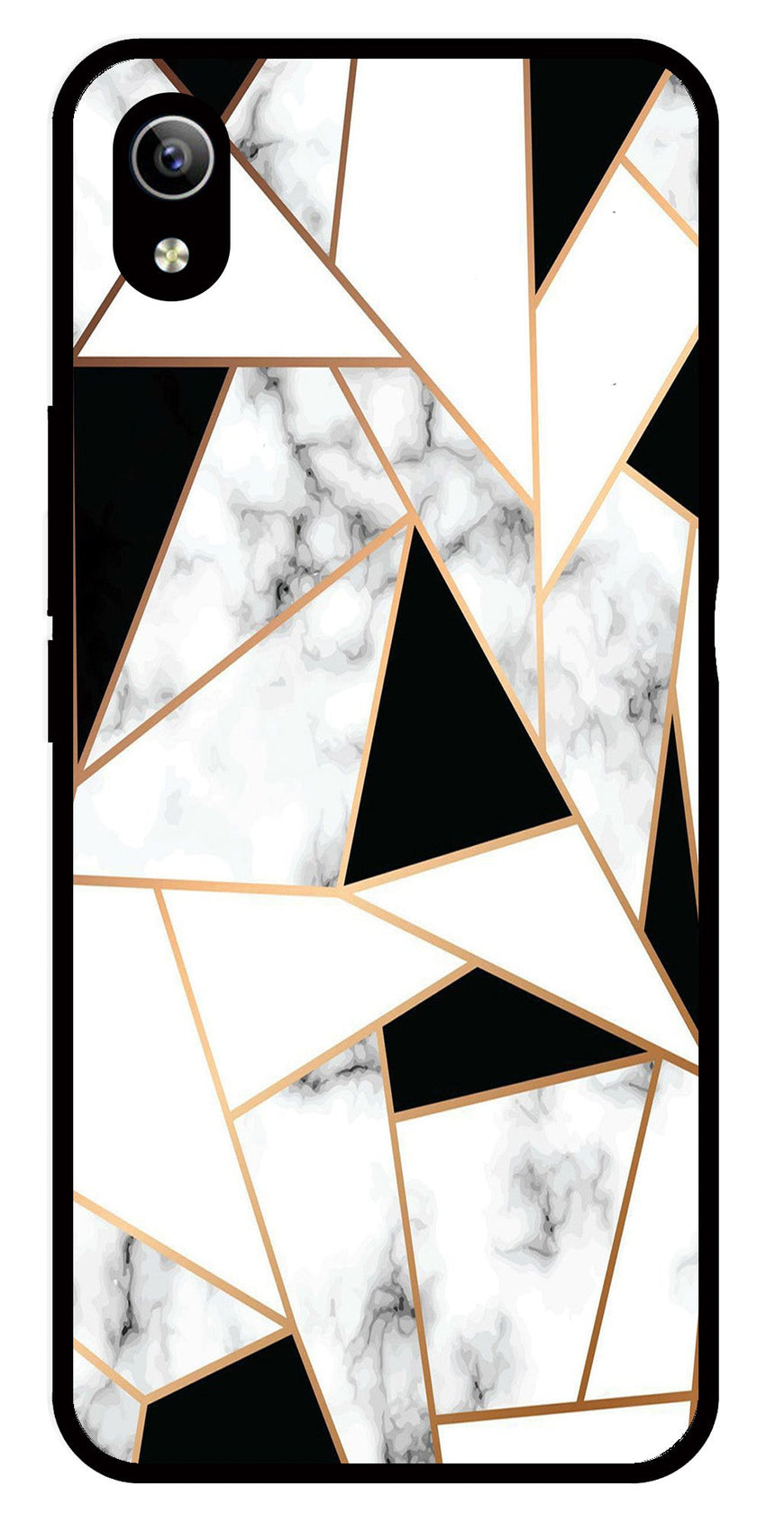 Marble Design2 Metal Mobile Case for Vivo Y90   (Design No -08)