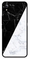Black White Marble Design Metal Mobile Case for Vivo Y90   (Design No -09)