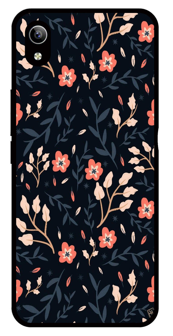Floral Pattern Metal Mobile Case for Vivo Y90   (Design No -10)