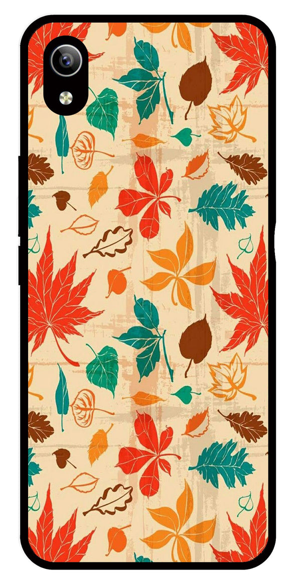 Leafs Design Metal Mobile Case for Vivo Y90   (Design No -14)