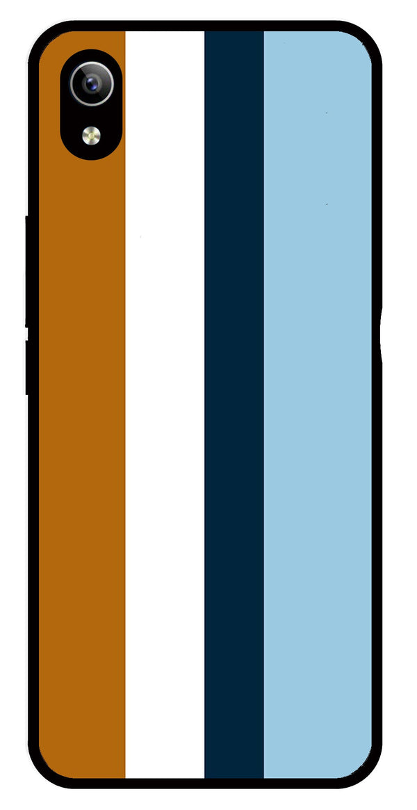 MultiColor Pattern Metal Mobile Case for Vivo Y90   (Design No -17)