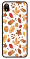 Autumn Leaf Metal Mobile Case for Vivo Y91i   (Design No -19)