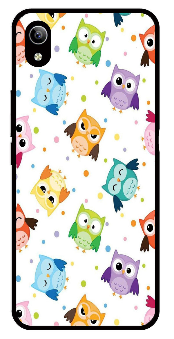 Owls Pattern Metal Mobile Case for Vivo Y90   (Design No -20)