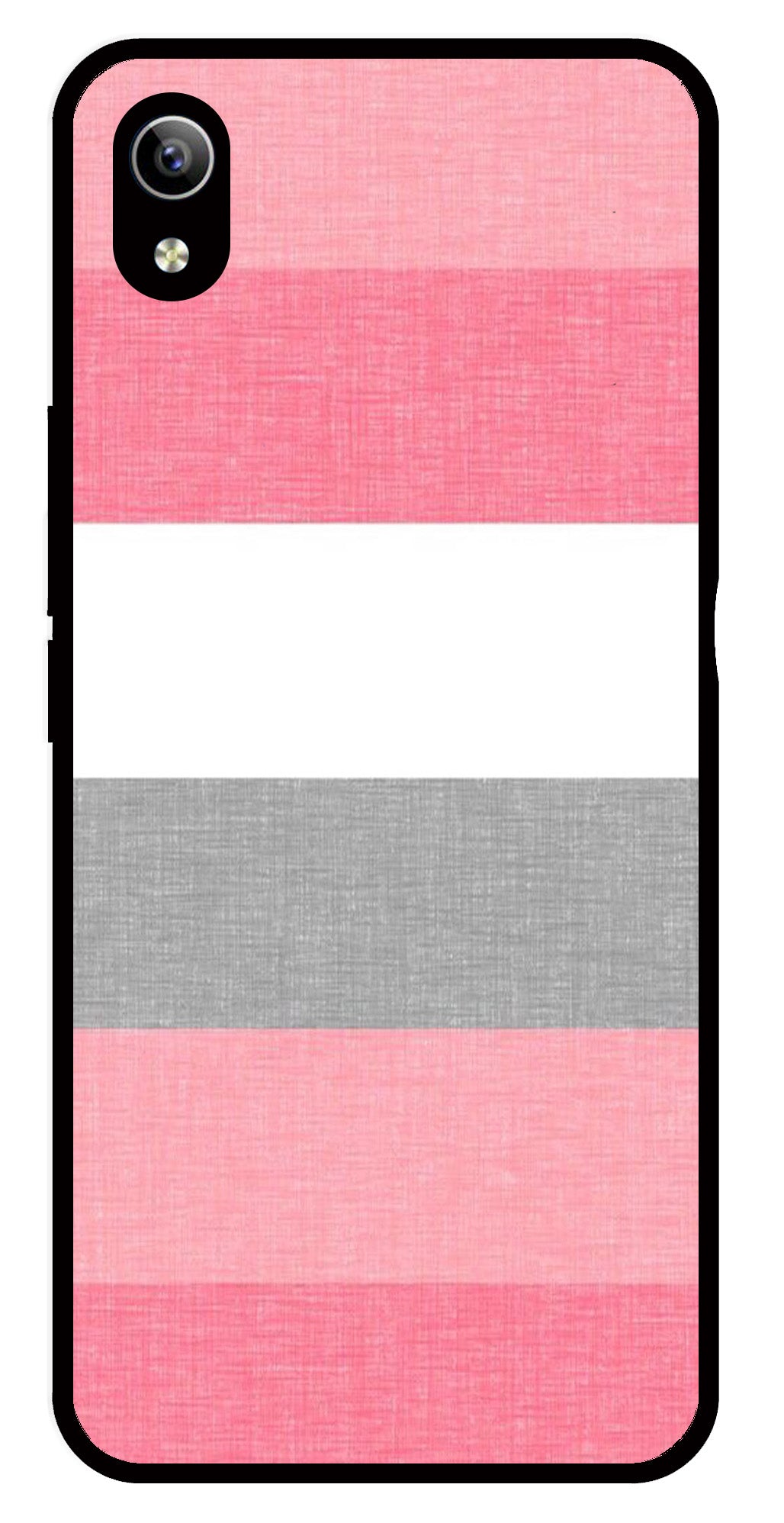 Pink Pattern Metal Mobile Case for Vivo Y90   (Design No -23)