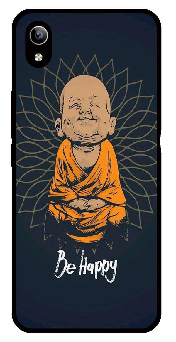 Be Happy Metal Mobile Case for Vivo Y90   (Design No -27)