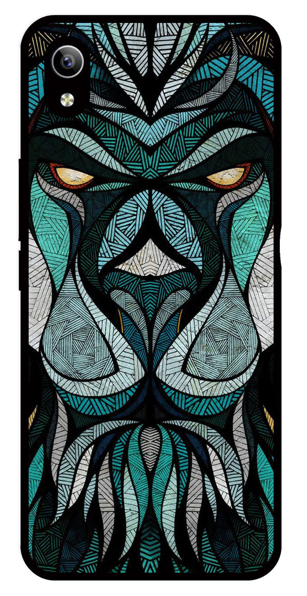 Lion Pattern Metal Mobile Case for Vivo Y90   (Design No -40)
