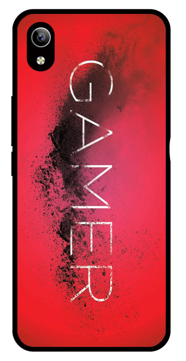 Gamer Pattern Metal Mobile Case for Vivo Y90   (Design No -41)