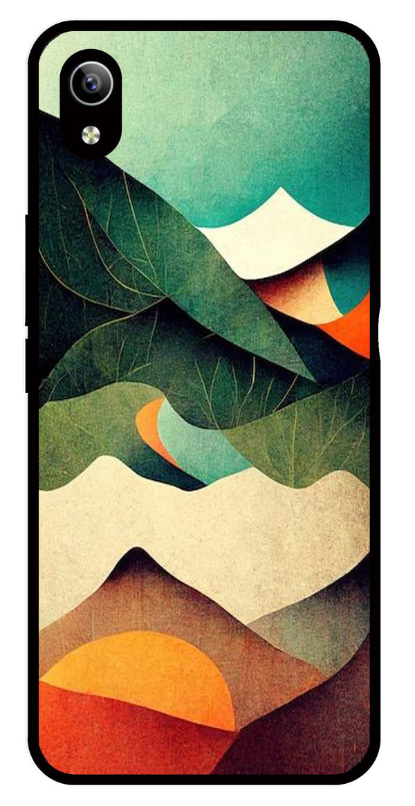 MultiColor Pattern Metal Mobile Case for Vivo Y90   (Design No -43)
