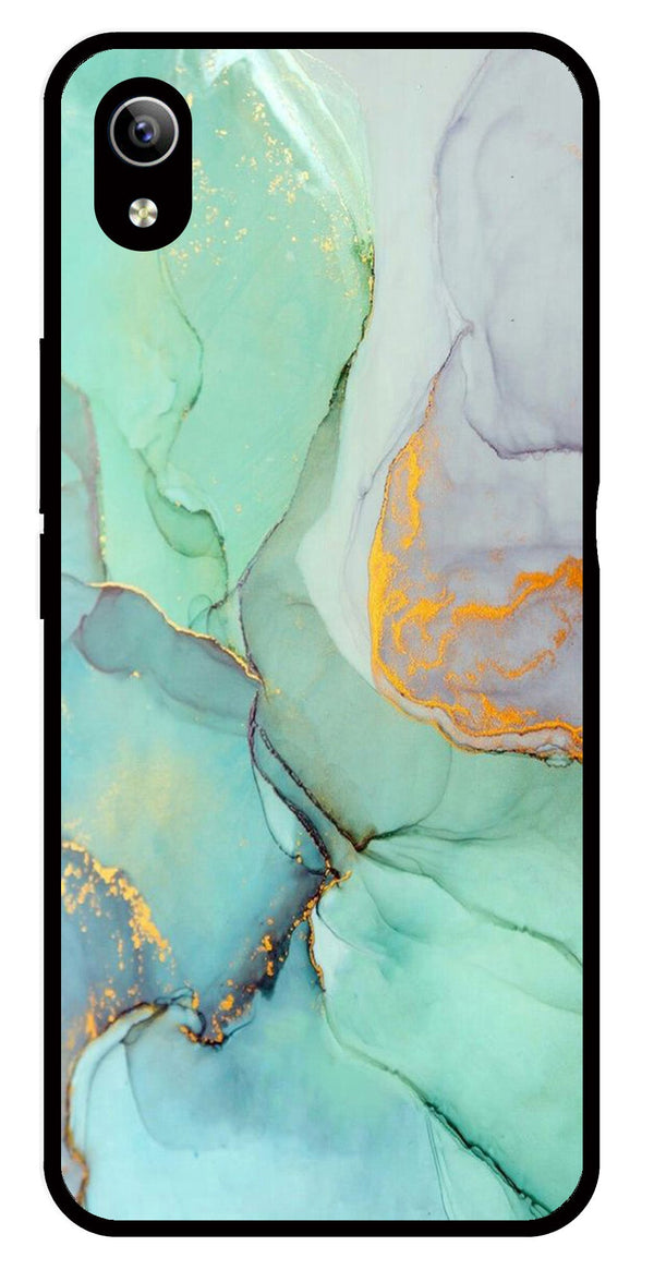 Marble Design Metal Mobile Case for Vivo Y90   (Design No -46)