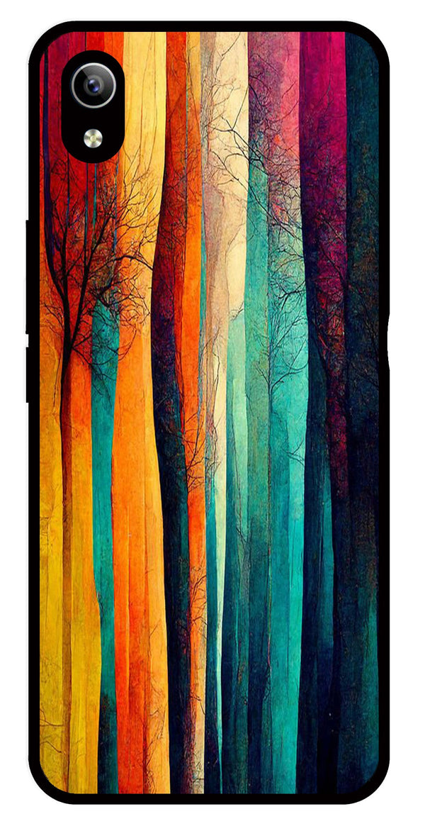 Modern Art Colorful Metal Mobile Case for Vivo Y90   (Design No -47)