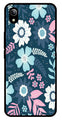 Flower Leaves Design Metal Mobile Case for Vivo Y91i   (Design No -50)