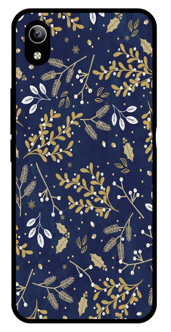 Floral Pattern  Metal Mobile Case for Vivo Y90   (Design No -52)
