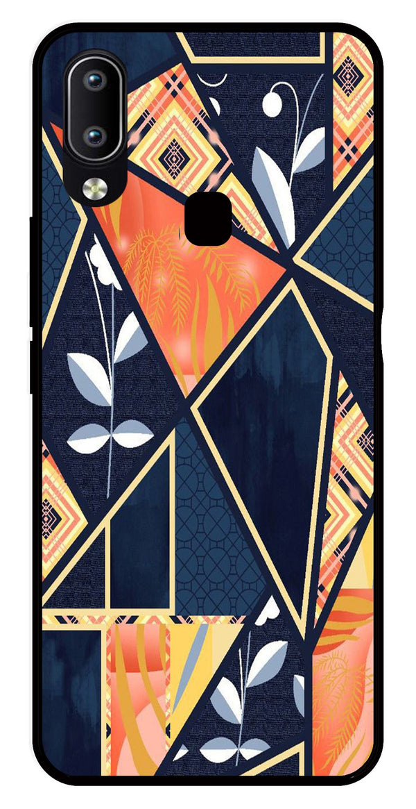Marble Design Metal Mobile Case for Vivo Y91   (Design No -07)