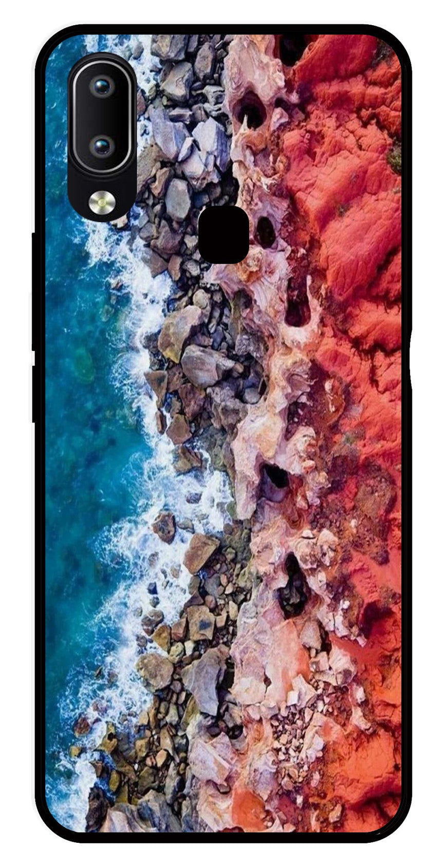 Sea Shore Metal Mobile Case for Vivo Y91   (Design No -18)