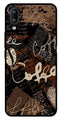 Coffee Pattern Metal Mobile Case for Vivo Y91   (Design No -37)