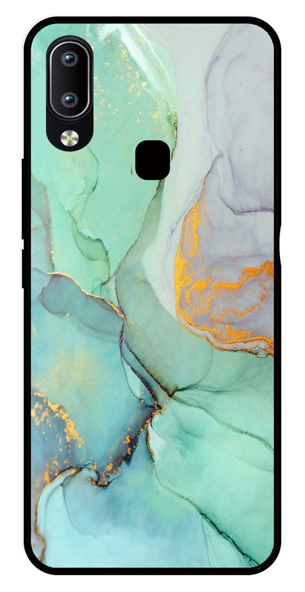 Marble Design Metal Mobile Case for Vivo Y95   (Design No -46)