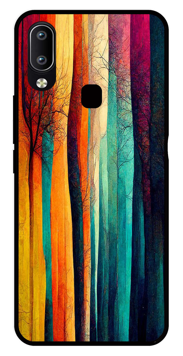 Modern Art Colorful Metal Mobile Case for Vivo Y95   (Design No -47)