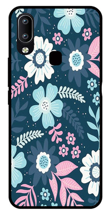 Flower Leaves Design Metal Mobile Case for Vivo Y91