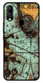 Map Design Metal Mobile Case for Vivo Y91   (Design No -54)