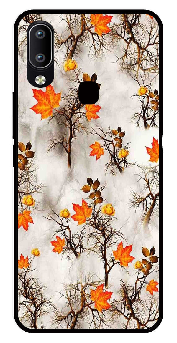Autumn leaves Metal Mobile Case for Vivo Y91   (Design No -55)