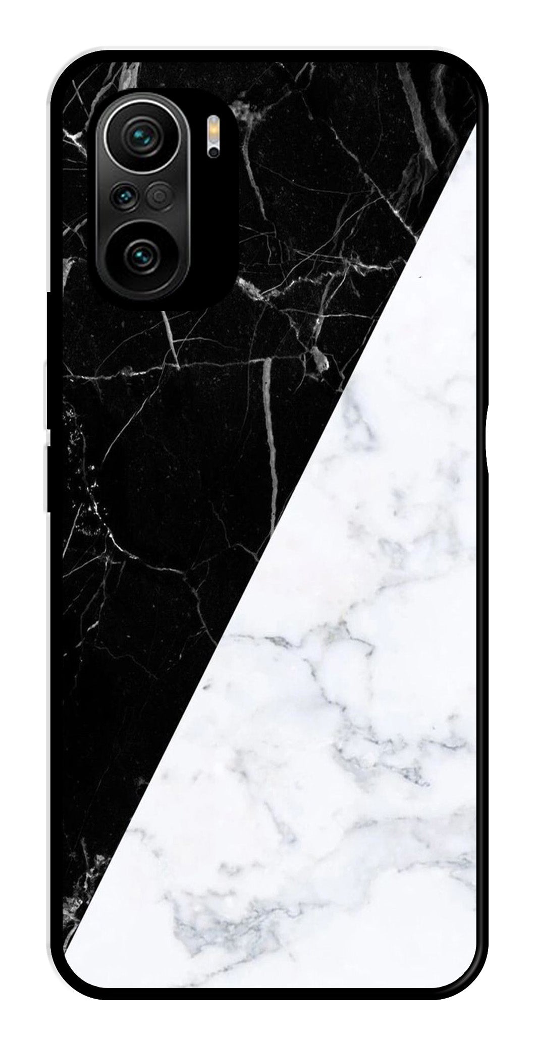 Black White Marble Design Metal Mobile Case for Xiaomi 11X   (Design No -09)