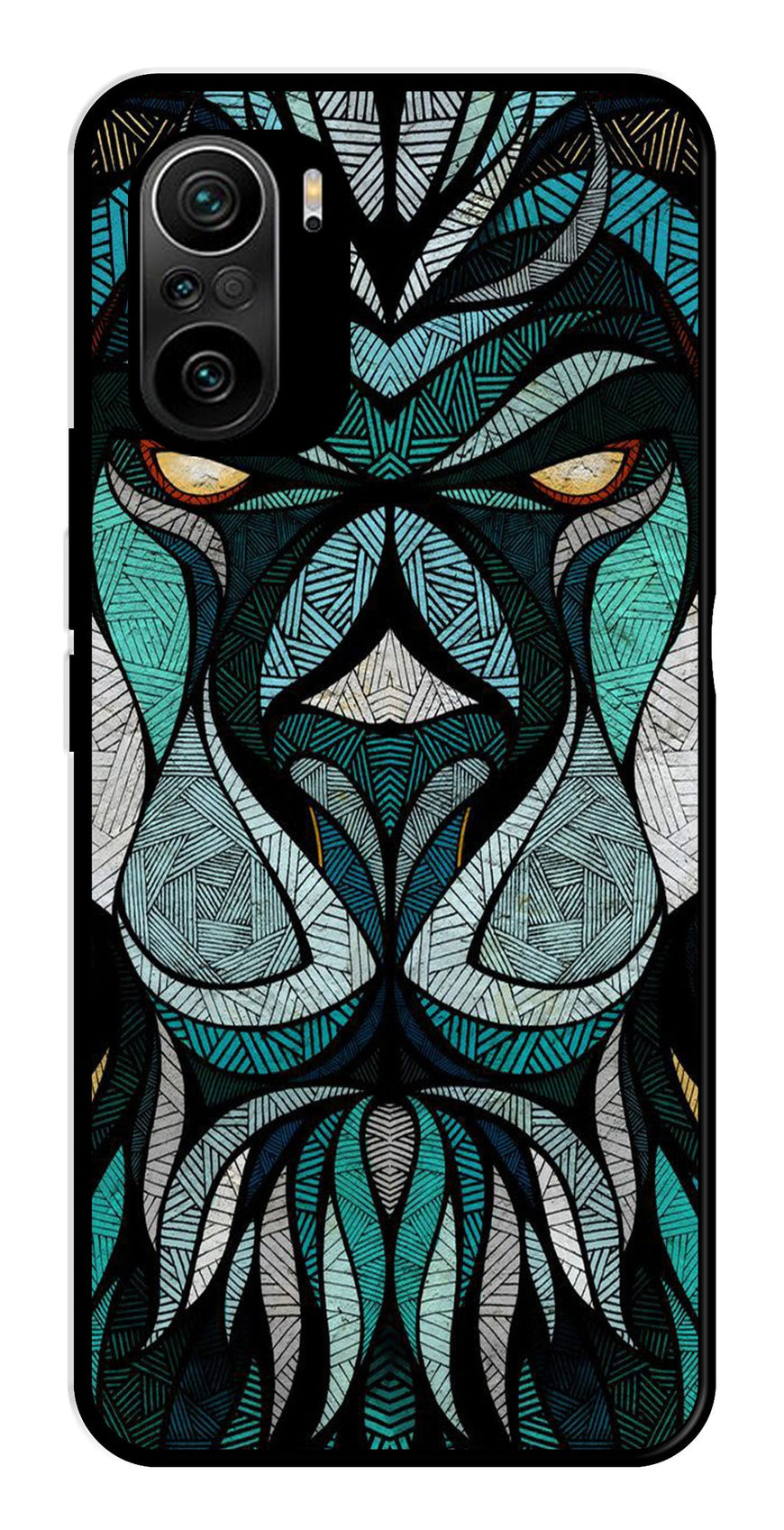 Lion Pattern Metal Mobile Case for Xiaomi 11X   (Design No -40)