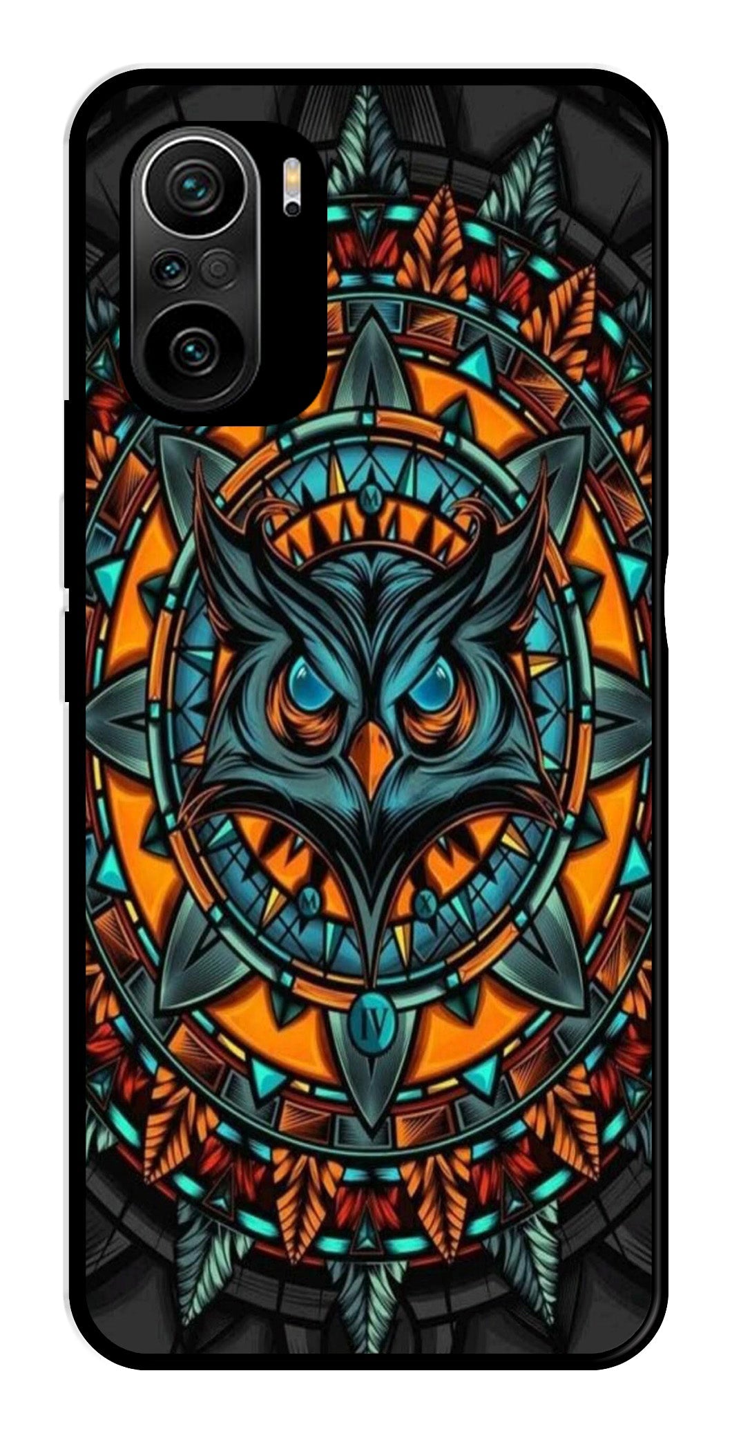 Owl Pattern Metal Mobile Case for Xiaomi 11X   (Design No -42)