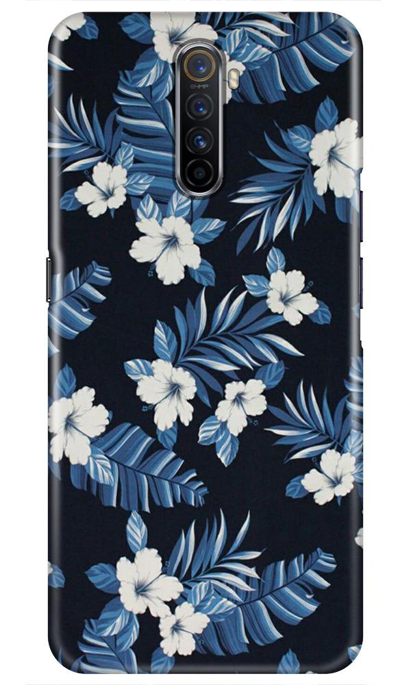 White flowers Blue Background2 Case for Realme X2 Pro