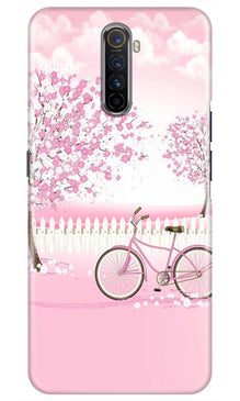 Pink Flowers Cycle Mobile Back Case for Realme X2 Pro  (Design - 102)