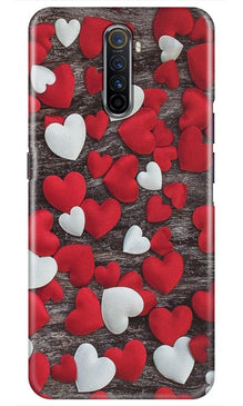 Red White Hearts Mobile Back Case for Realme X2 Pro  (Design - 105)