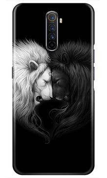 Dark White Lion Mobile Back Case for Realme X2 Pro  (Design - 140)