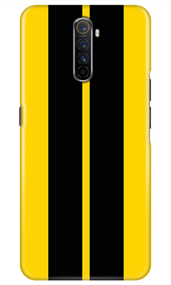 Black Yellow Pattern Mobile Back Case for Realme X2 Pro  (Design - 377)