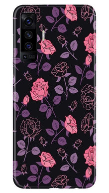 Rose Pattern Mobile Back Case for Vivo X50 (Design - 2)