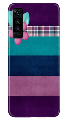 Purple Blue Mobile Back Case for Vivo X50 (Design - 37)