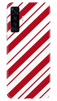 Red White Mobile Back Case for Vivo X50 (Design - 44)